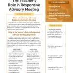 The Teacher’s Role in Responsive Advisory Meeting