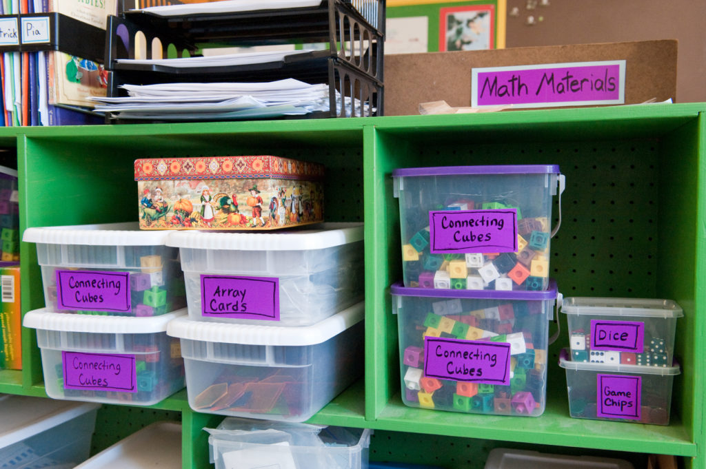 organized classroom totes