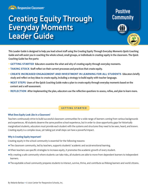 Leadership Guide Creating Equity Through Everyday Moments