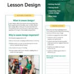 Quick Coaching Guide: Lesson Design