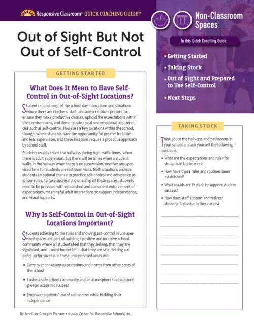 Quick Coaching Guide: Out of sight but not out of self-control