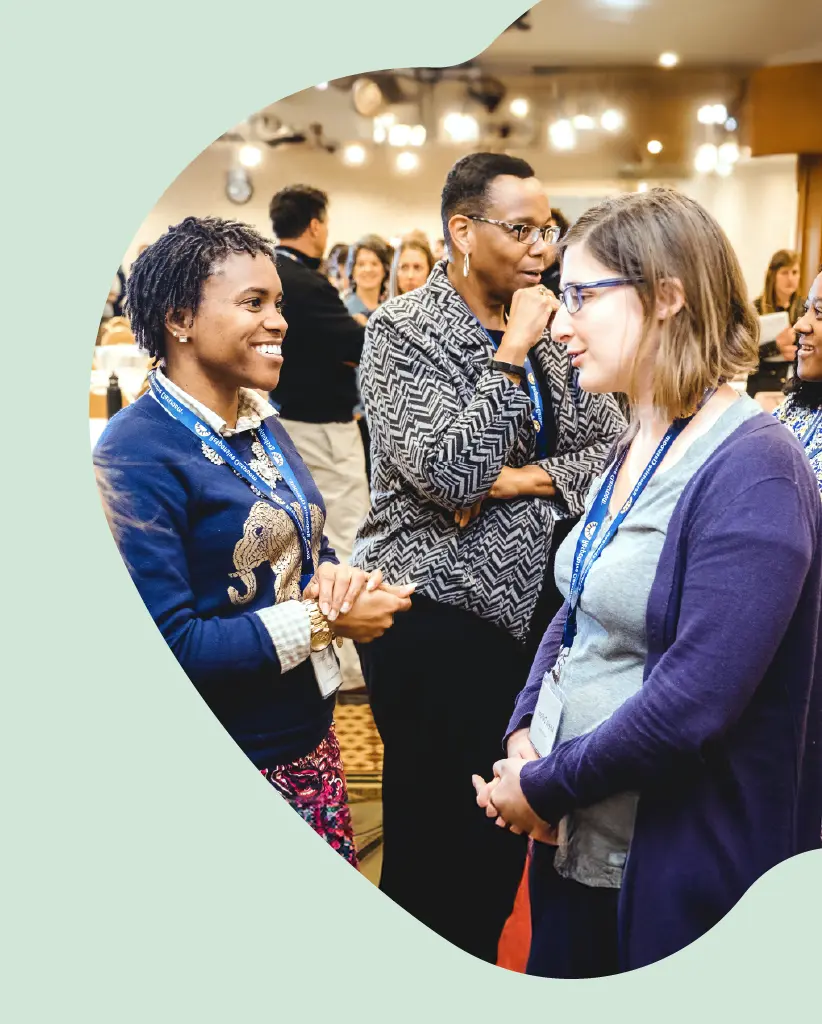 Educators meet and greet one another at the First Six Week Conference hosted by Center for Responsive Schools.